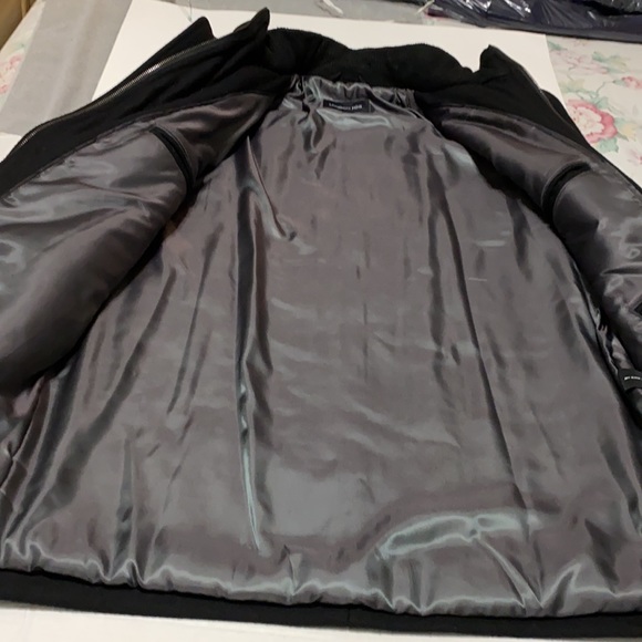 LONDON FALL TOWER BLACK JACKET zip button up. 60% wool, 30% polyester, 10% rayon - Picture 8 of 12